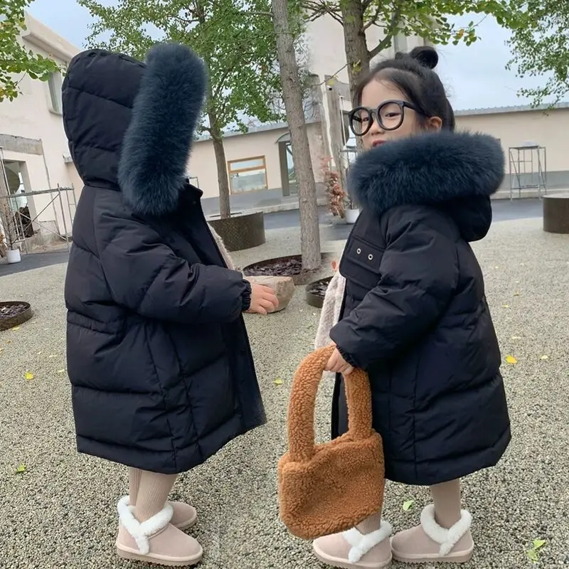 

NEW Children's Winter Hooded Jacket For Girls Winter top Coat Kids Warm Thick Velvet Hooded Baby Coats causal Outerwear