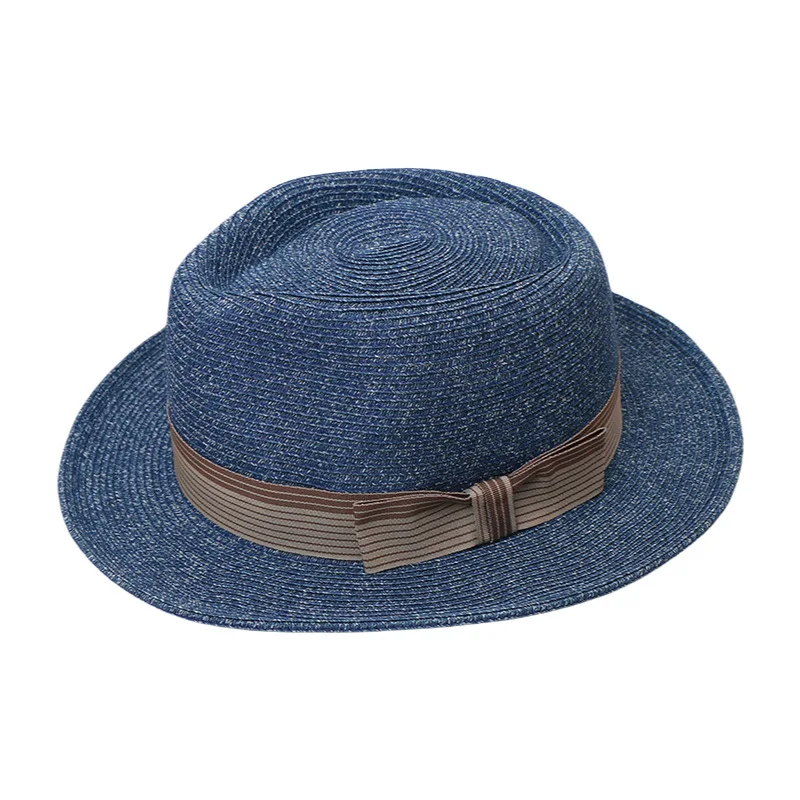 

Spring and Summer Fashion Season British Style Straw Hat Bowler Hat Straw Hat Sunscreen Sunshade Cap Comfortable Jazz Cap