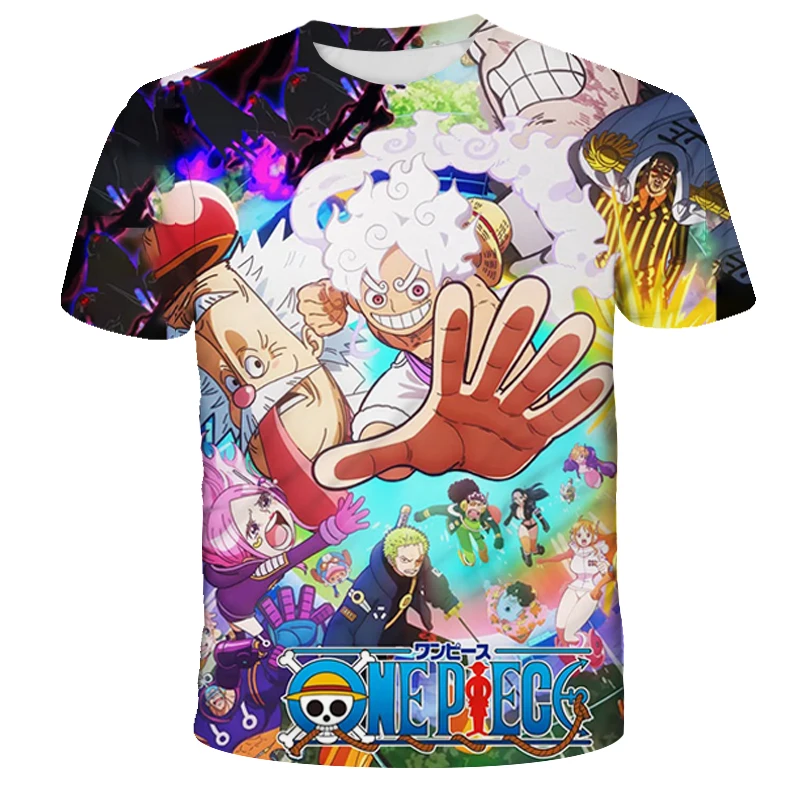 2026 Summer One Piece Luffy Retro Cosplay T-shirt Men's Oversized 3D Printed Short-sleeved Family Unisex Children's Sports Shirt