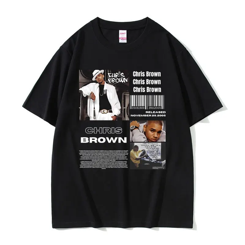 

Rapper Chris Brown Music Album Cover Graphic T-shirts Men Women Fashion Oversized T Shirt Male Hip Hop Trend Tshirt Streetwear