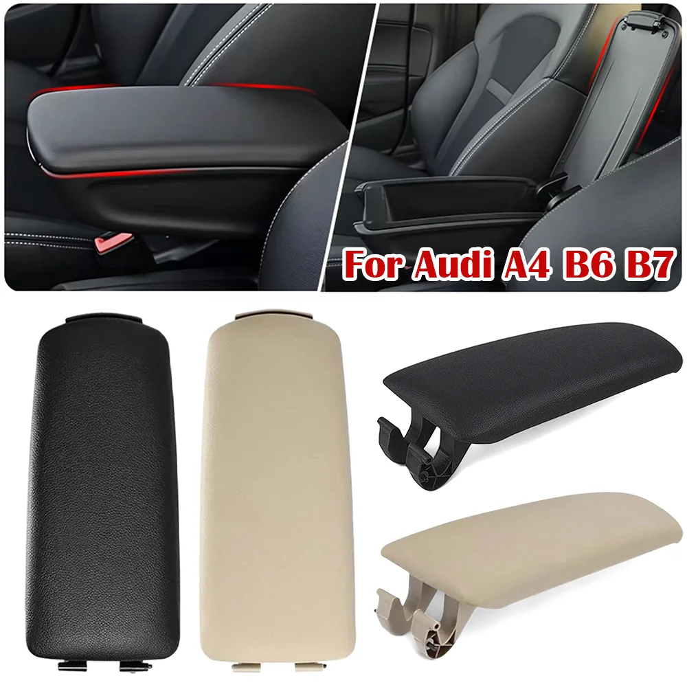 

Leather Armrest Cover Protector Pad For Audi A4 B6 B7 2002-2007 Durable Anti Slip Center Console Lid Accessories 8E0864245E