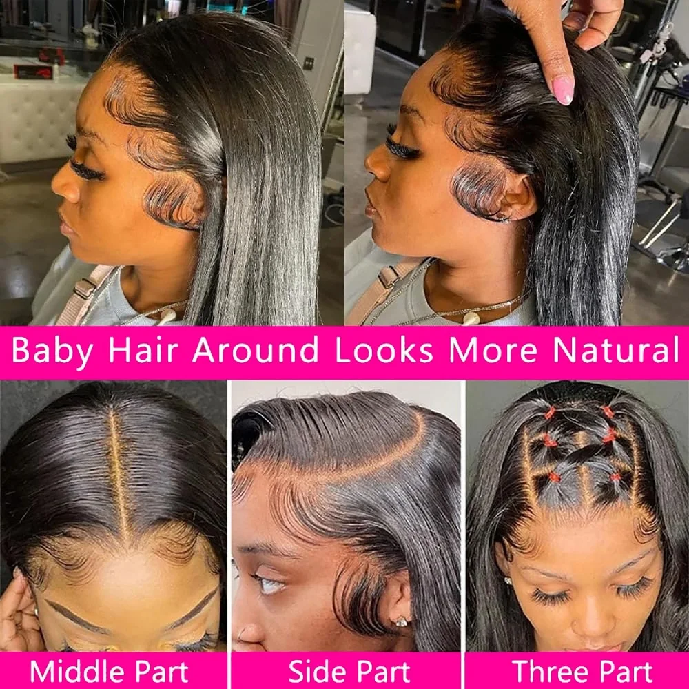 30 بوصة مستقيم الدانتيل الجبهة الباروكات الشعر البشري 13x4 HD الدانتيل الباروكات الأمامية 200% الكثافة البرازيلي شعر ريمي غلويليس الباروكات للنساء #5