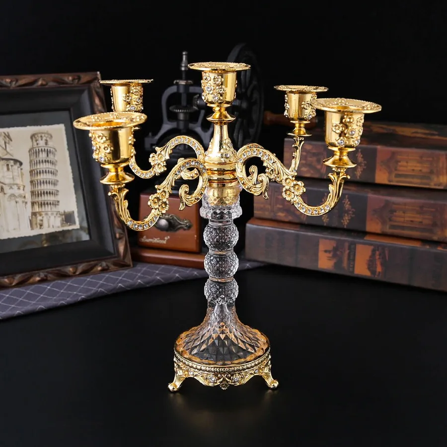 

New Metal Candle Holder Simple Golden Wedding Decoration Bar Party Living Room Decoration Home Decoration