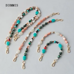 New Fashion Woman Bag Accessory Detachable Vintage Blue Bead Chain Acrylic Bag Rope Strap Women Handbag Shoulder Handle Chain