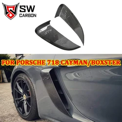 Carbon Fiber GT4 Style Air Intake Side Trim for Porsche 718 Cayman Bxoster 982 Side Air Vent Cover Trim Separator Body Kit