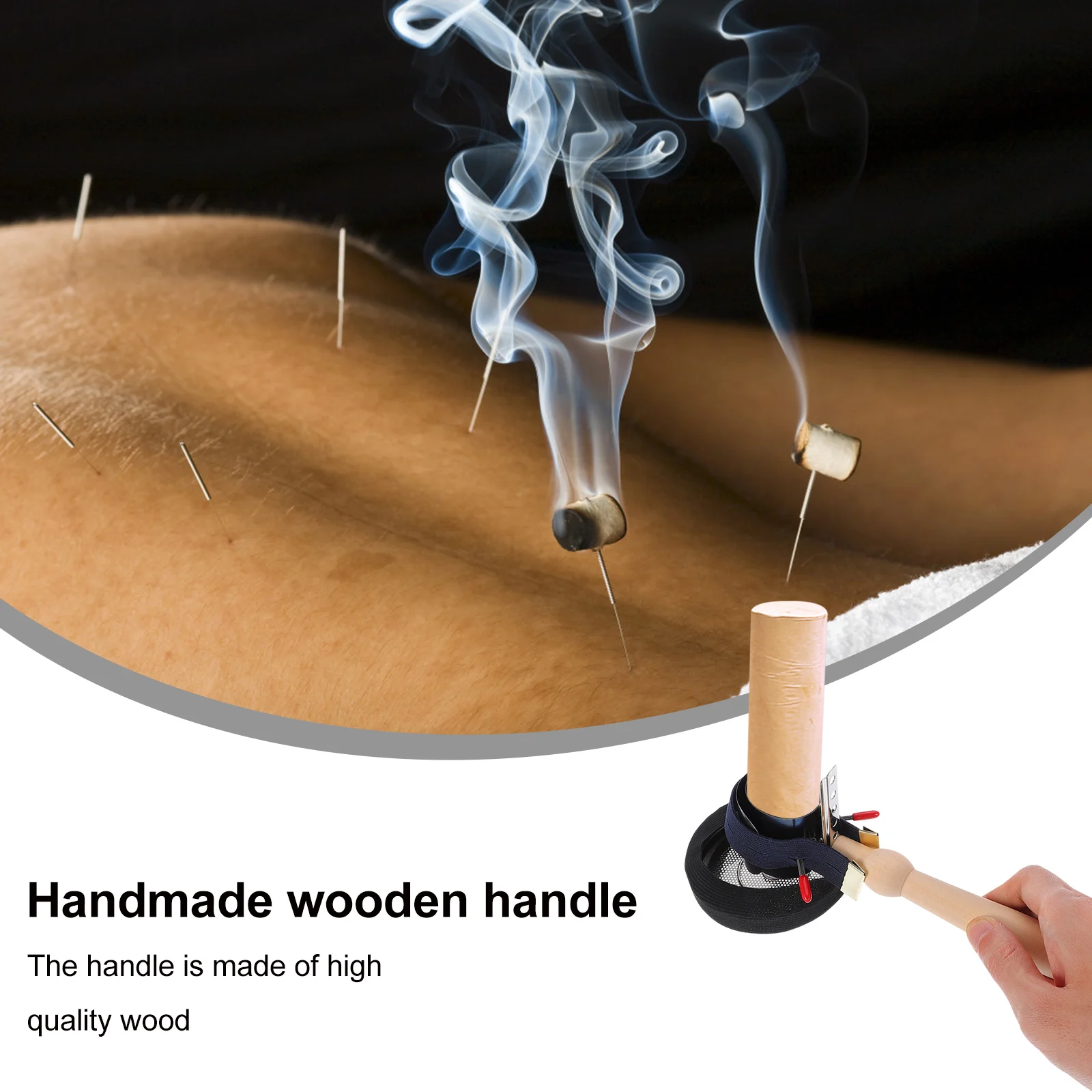 

1 set 1 Set Adjustable Moxa Stick Holder With Steel Ring Home Salon Use Moxibustion Tool Rack Moxa Burner Stand