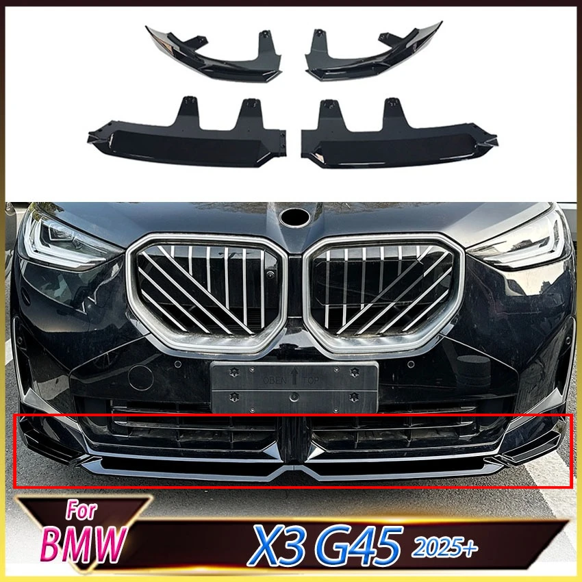 Front Bumper Lip Spoiler Splitter Diffuser For BMW X3 G45 MP 2025+ Front Shovel Skirt Board Car Accessories Body Kit Tuning