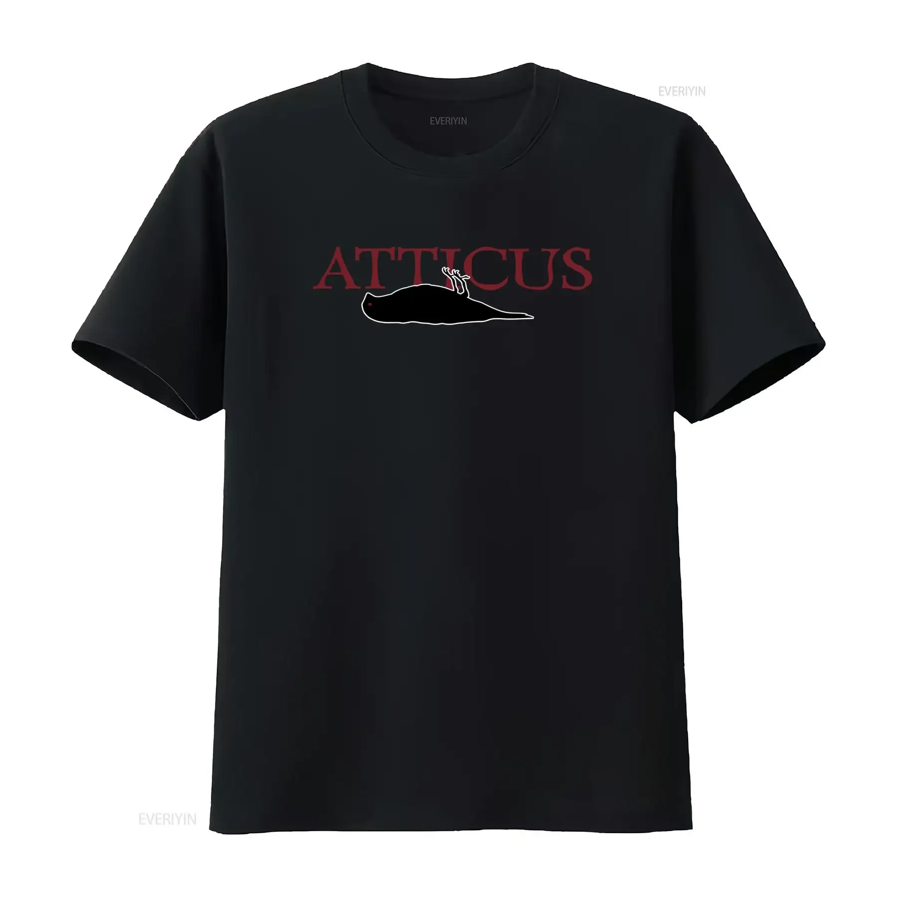 Atticus 2001 Deadbird Vintage T Shirt Heavyweight 100 Crewneck with Red Logo Book Inspired Design Casual Attire for Men S XXXL