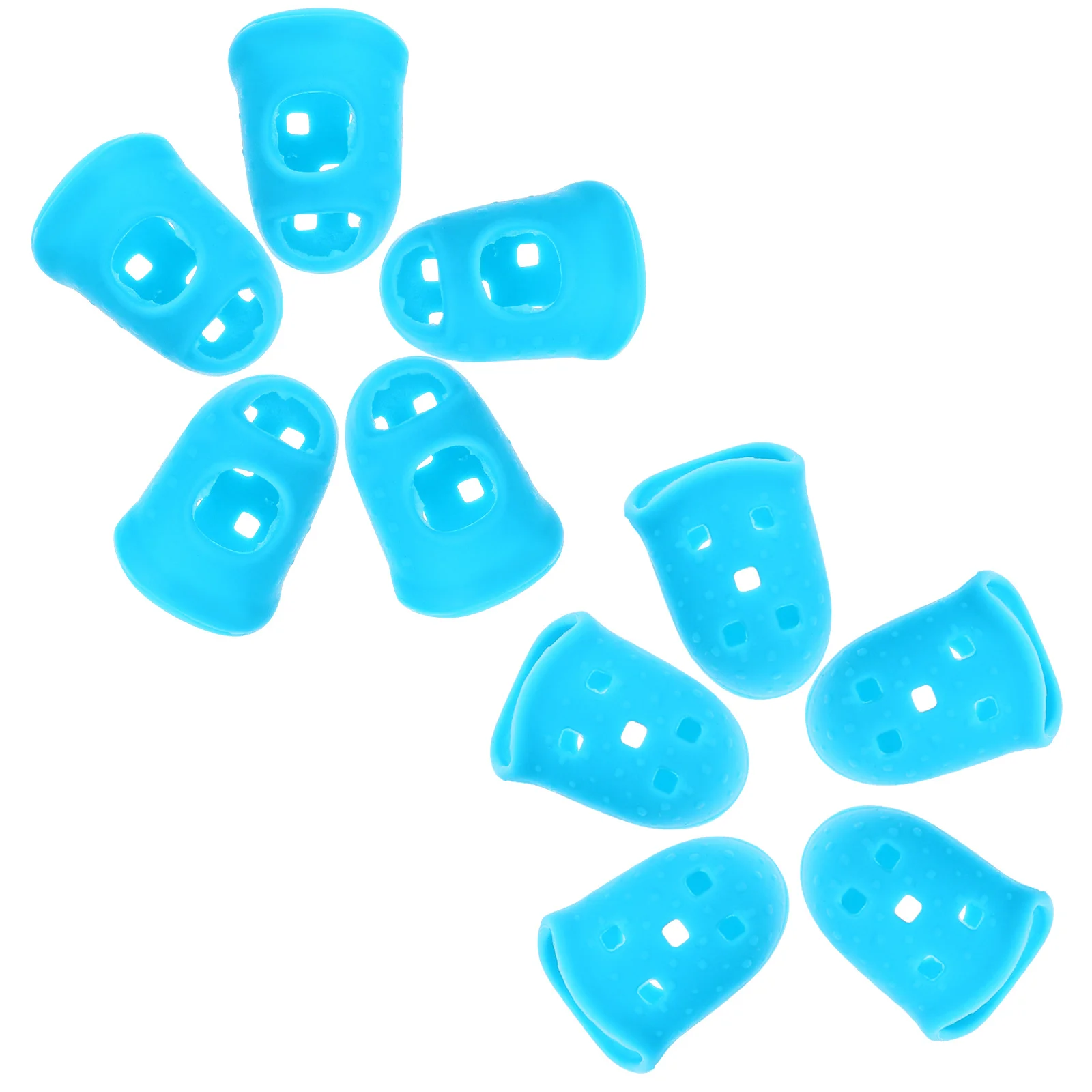 10 Buah Pelindung Ujung Jari Gitar Silikon Fleksibel Tanpa Bau Pelindung Jari untuk Gitar dan Ukulele S Pelindung Jari Silikon