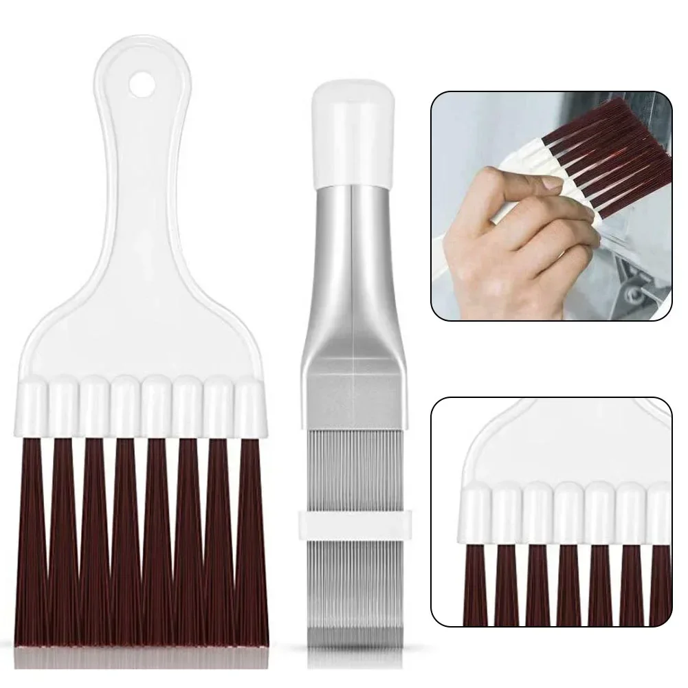 2Pcs/set Air Conditioner Fin Comb AC Condenser Cleaner Cleaning Brush Air Conditioner Fin Repair Tool