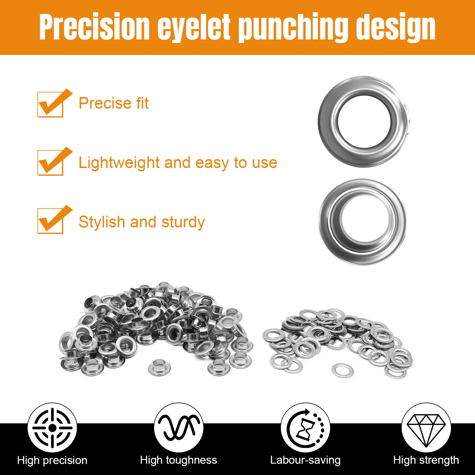 

Semi-Automatic 8mm Buckle Making Machine Banner Tarpaulin Eyelet Press Punching Machine for Fabric Leather Banners DIY Projects