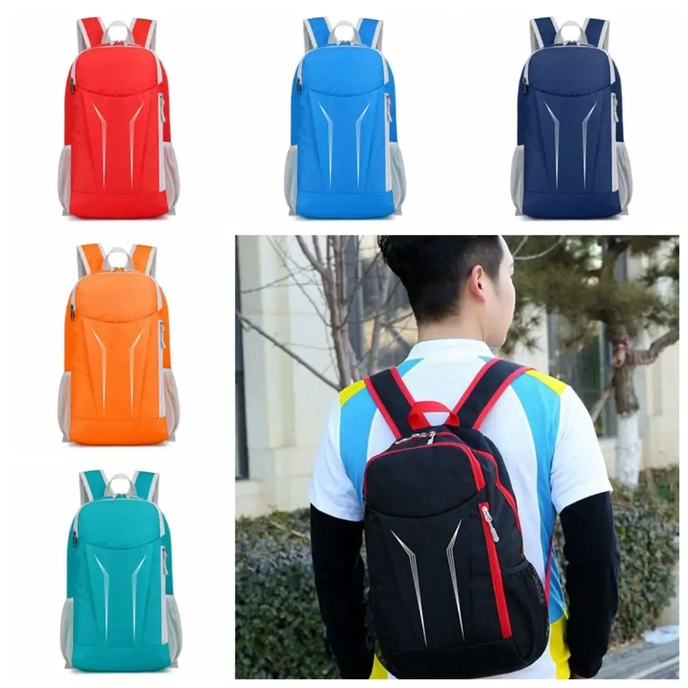 

Portable Foldable Mountaineering Backpack Nylon Large Capacity Cycling Backpack Zipper Waterproof Traveling Daypack Camping