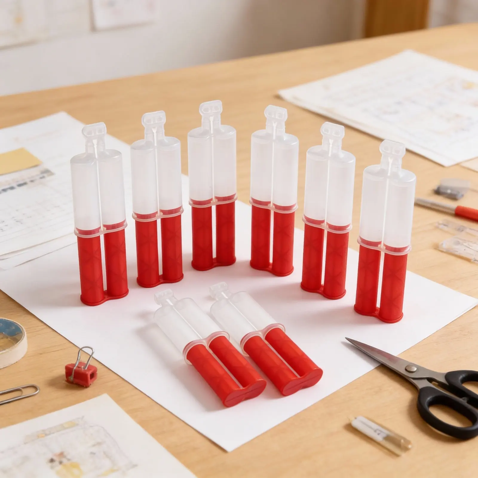 6Pcs Refillable Epoxy Mixing 15Ml Large Capacity Ab Glue Tube for Precise Automatic Dual Component Mixing Home Repair