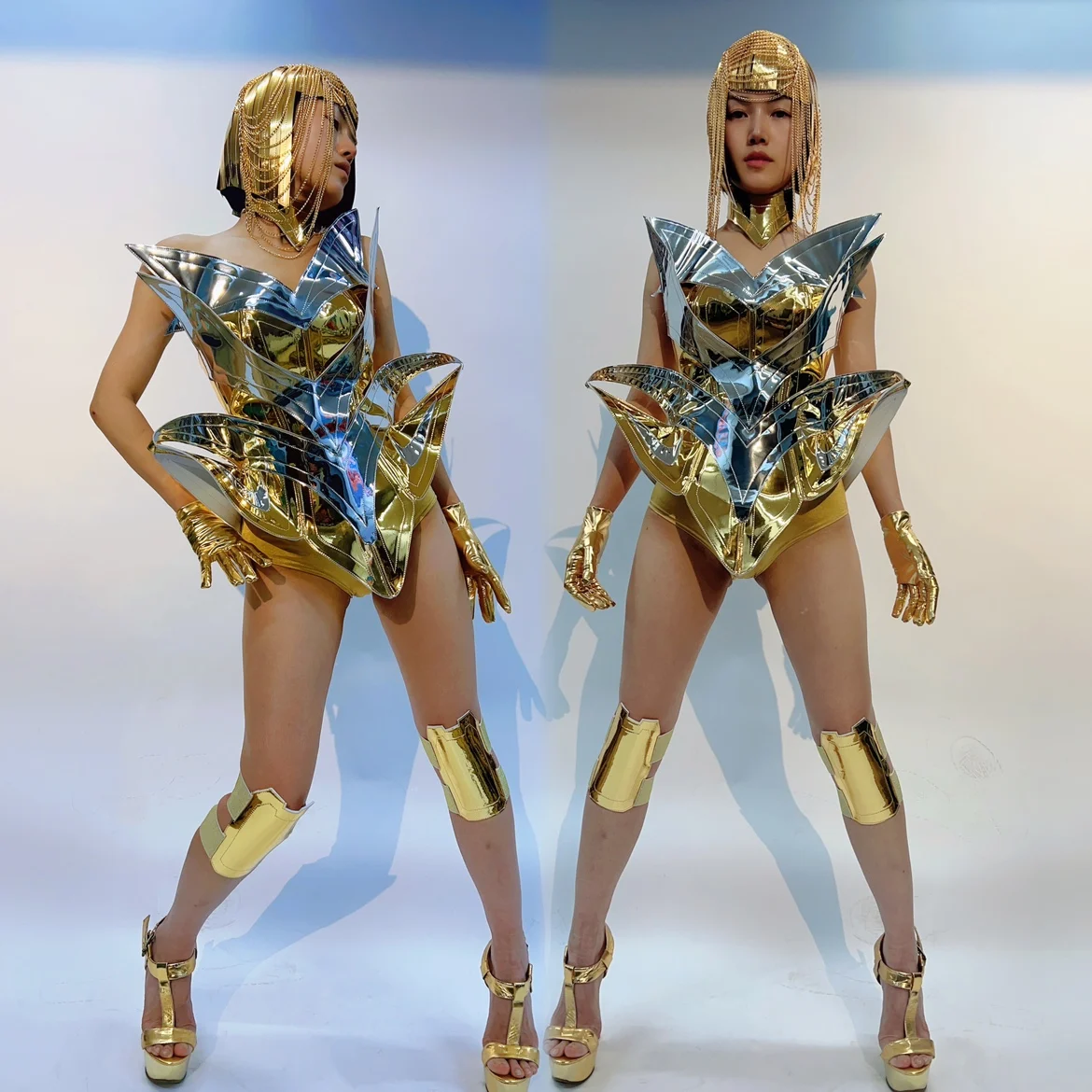 

New Technology Mech Sexy armor performance suit Stage costumes Customized clothing AI Future Female warrior's self-cultivation