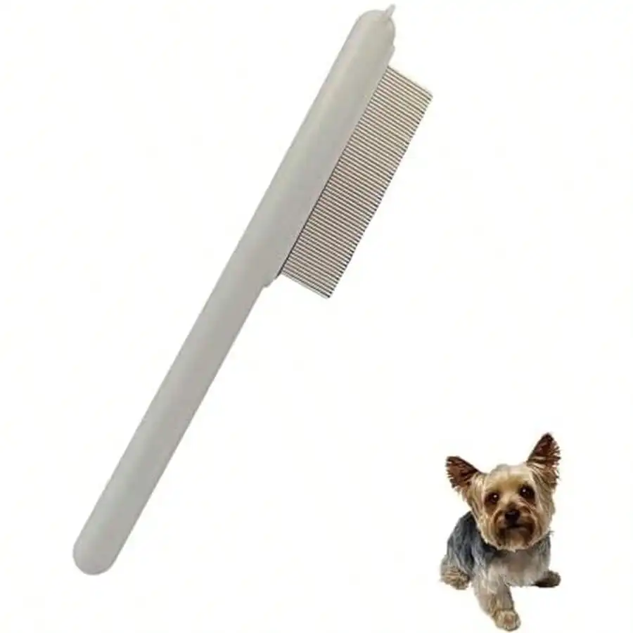 

Cute Plastic Dog Comb With Stainless Steel Bristles And Furry Ears Design - Pet Grooming Tool For Removing Dirt And Tangles (Blue)