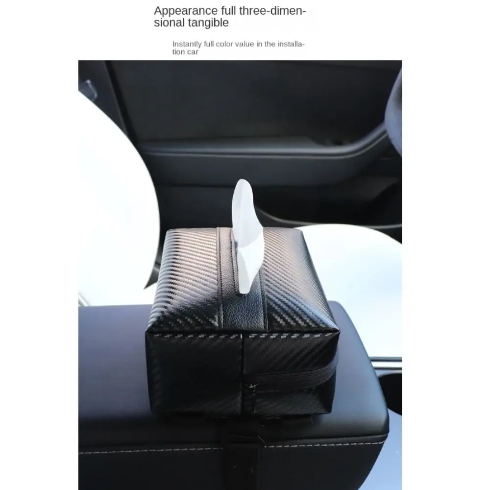 

Soft Leather Car Tissue Box Side Storage Pockets with Fix Strap Armrest Heightening Cushion Anti-slip Large Capacity