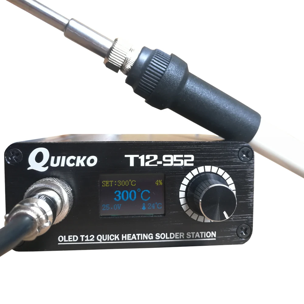 Quicko T12 STC  OLED soldering station electronic welding iron 2020 New version Digital Soldering Iron T12-952 with T12 handle