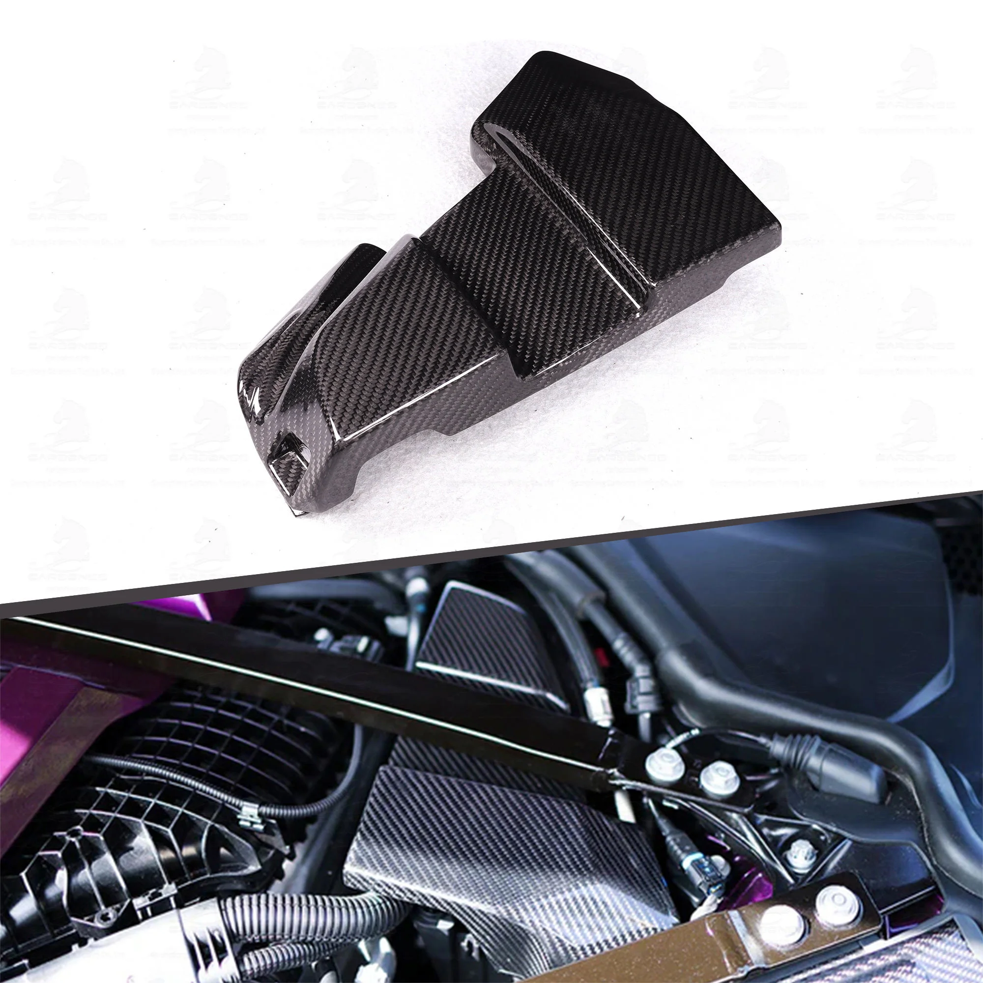 Car Accessories For M3 M4 G80 G82 Accessory Dry Carbon Fiber Car Headlight Cover Engine Battery Terminal Cover Splash Guard