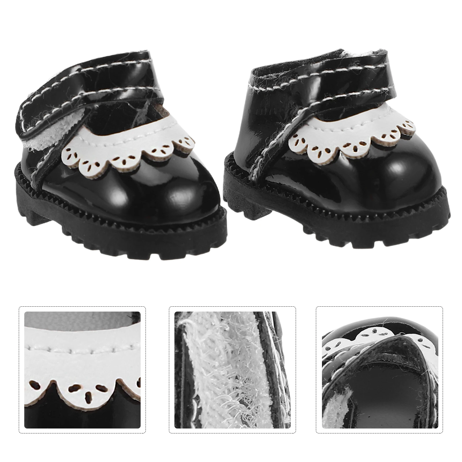 1 paar 17 cm schoenen mini pu jurk flats vervanging schattig kawaii poppenhuis cosplay accessoires bjd schoenen lichtgewicht