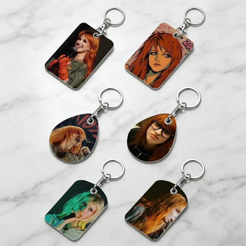 H-Hayley Williams P-Paramore Holder Keychain For Bank Business Work Card Holder Student Card Protective Case Bus Card