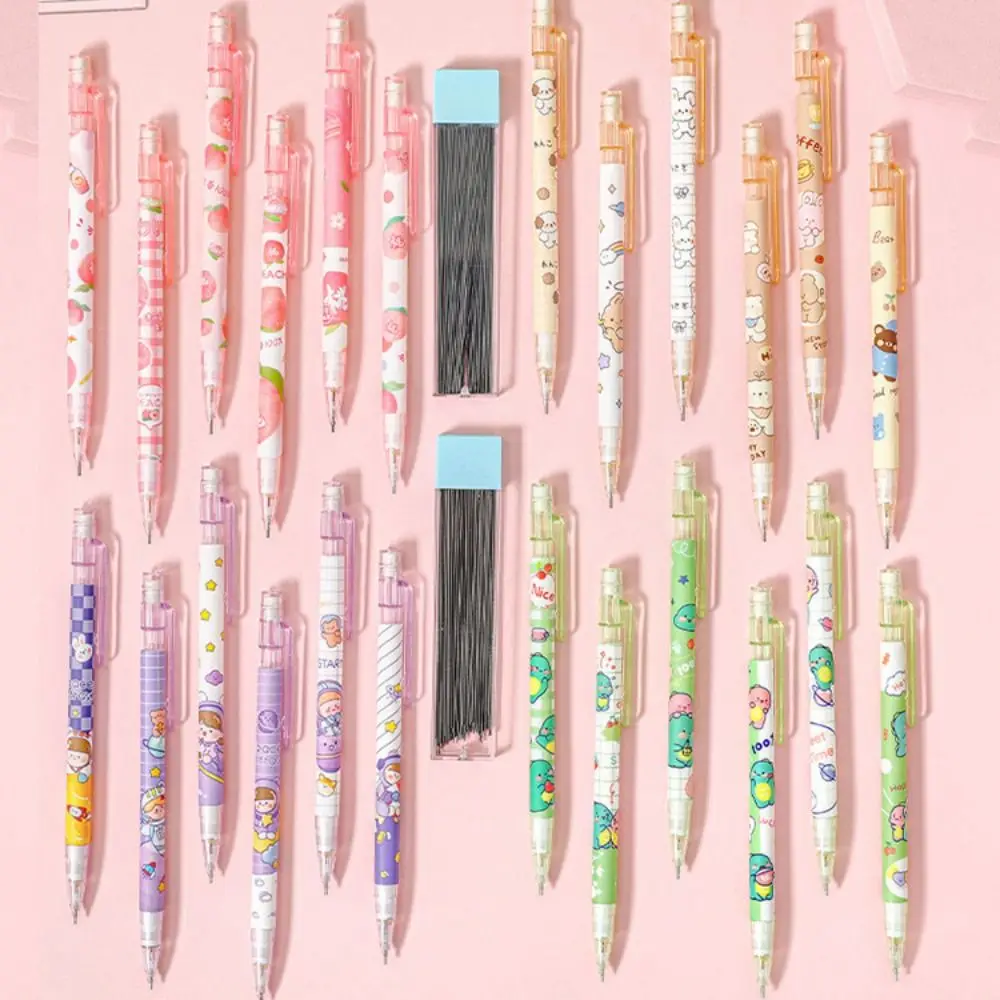 

Movable Pencil 0.5mm Mechanical Pencil Peach Astronaut Automatic Pencils Cute Animals Press Pen Office Supplies