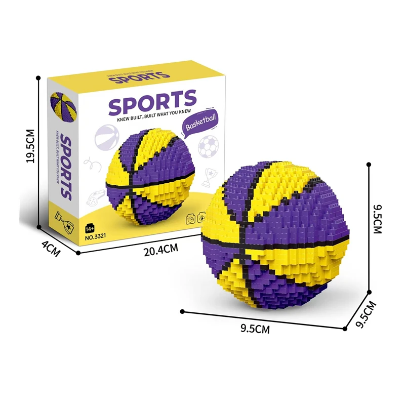 

Creative Sports Field Building Blocks Toys Football Basketball Puzzle Assembly Model Ornaments Building Blocks Birthday Gift