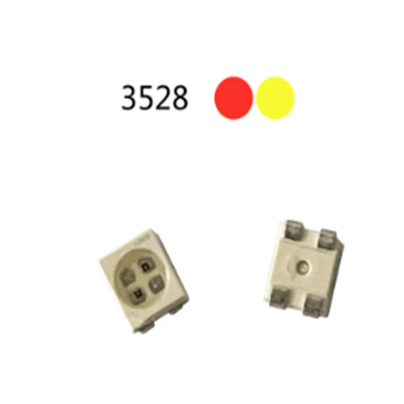 50pcs  LAY T67B-T2V1-1-1+U2V2-45 3528 BICOLOR LED RED + YELLOW  PLCC-4 Reverse Polarity