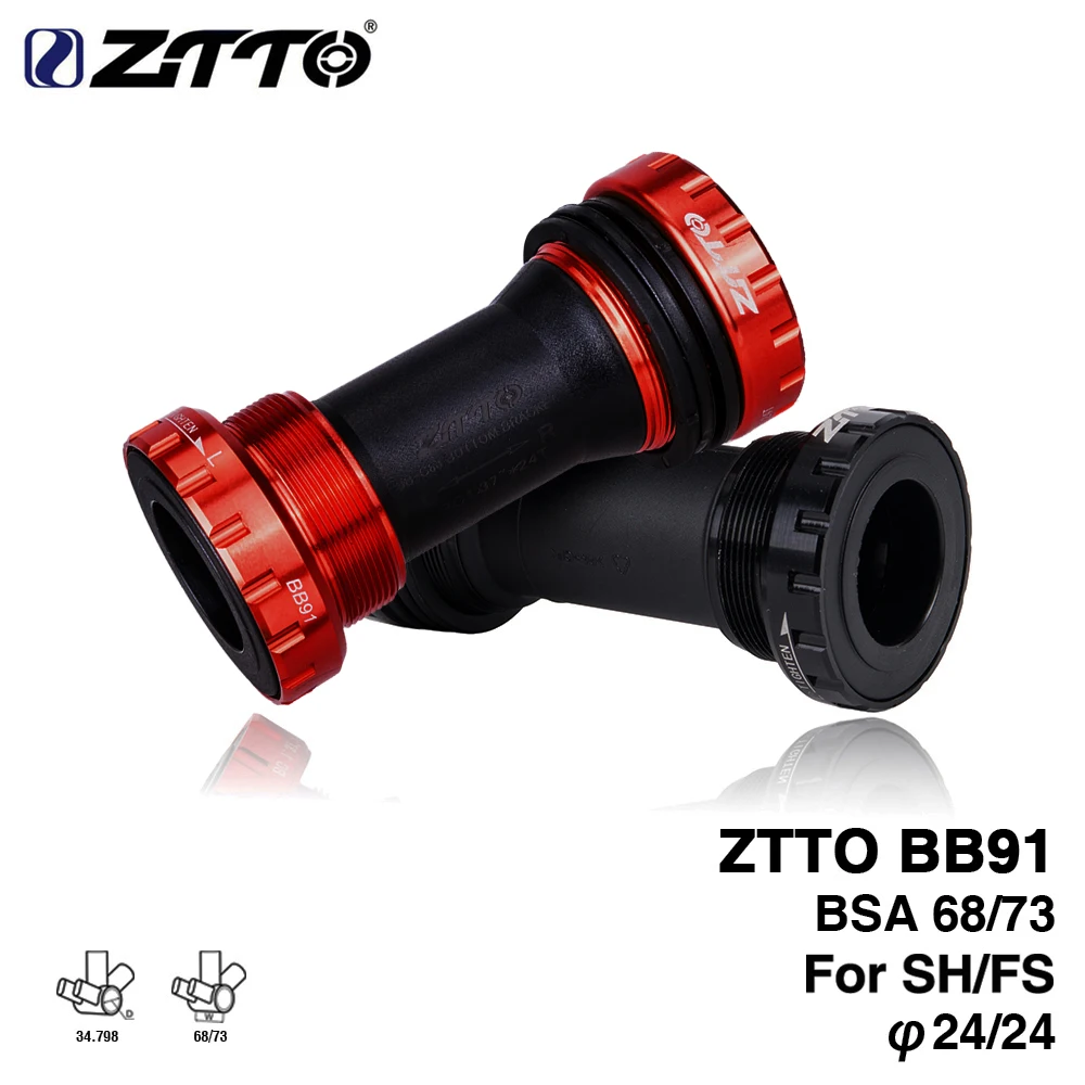 ZTTO Bicycle Bottom Bracket BB68 Sealed Bearing BSA 68 73mm Thread BB MTB Road Bike Axis 24mm 22mm IXF Prowheel Crankset Part