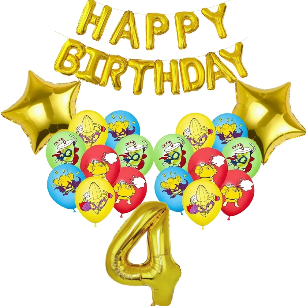 Superthings Kreative Geburtstagsparty-Ballondekoration Cartoon-Spiel-Banner Kuchendekoration Baby-Shower Kinder-Jubiläumsparty-Zubehör – Detail 11