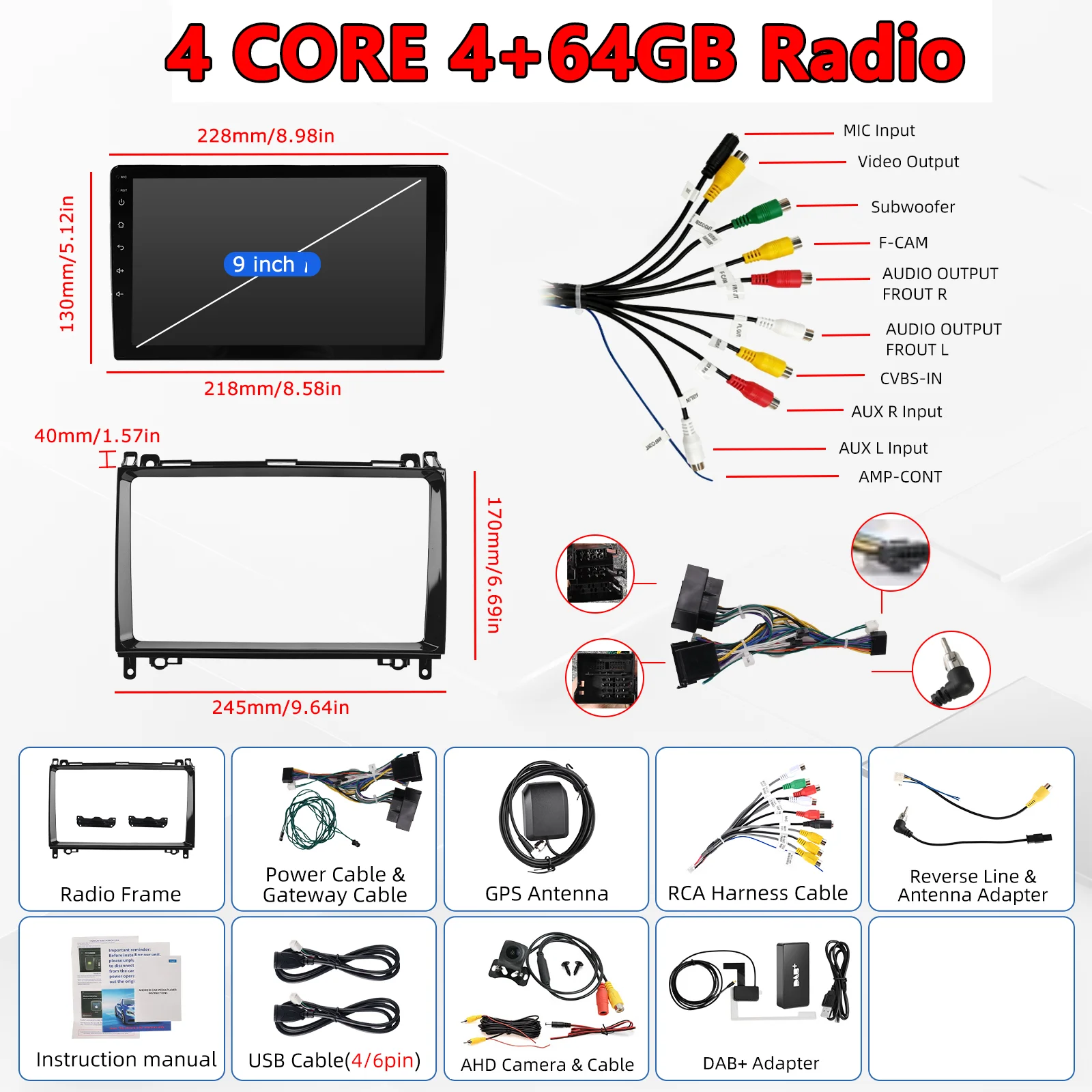 MOPECT Android 15 voor Benz Sprinter Volkswagen Crafter 2006 - 2016 Android autoradio multimediaspeler GPS stereo CarPlay