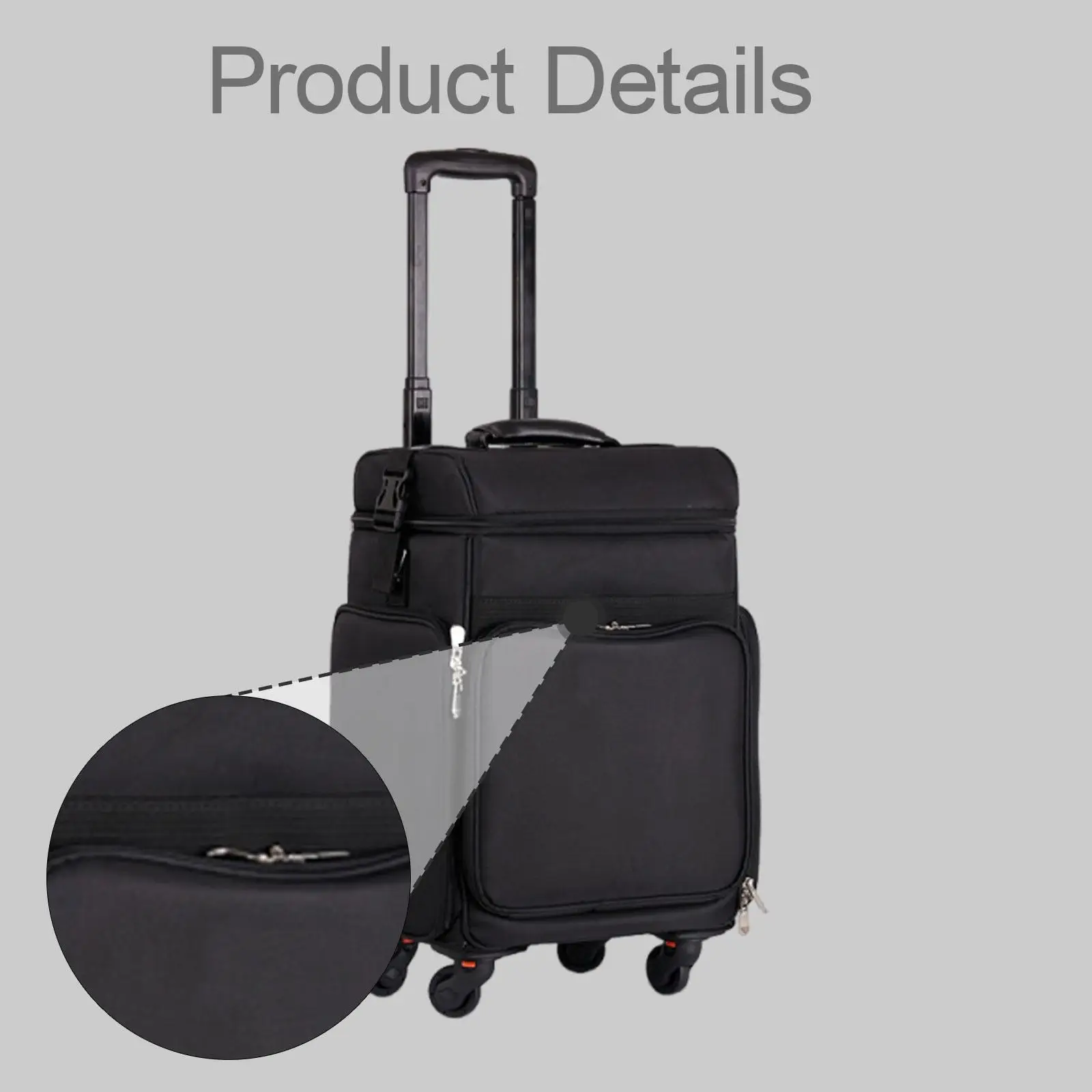 

Rolling Makeup Train Case Practical, Durability, Premium, Versatile, Trolley Makeup Travel Organizer, with Wheels, Cosmetic Case