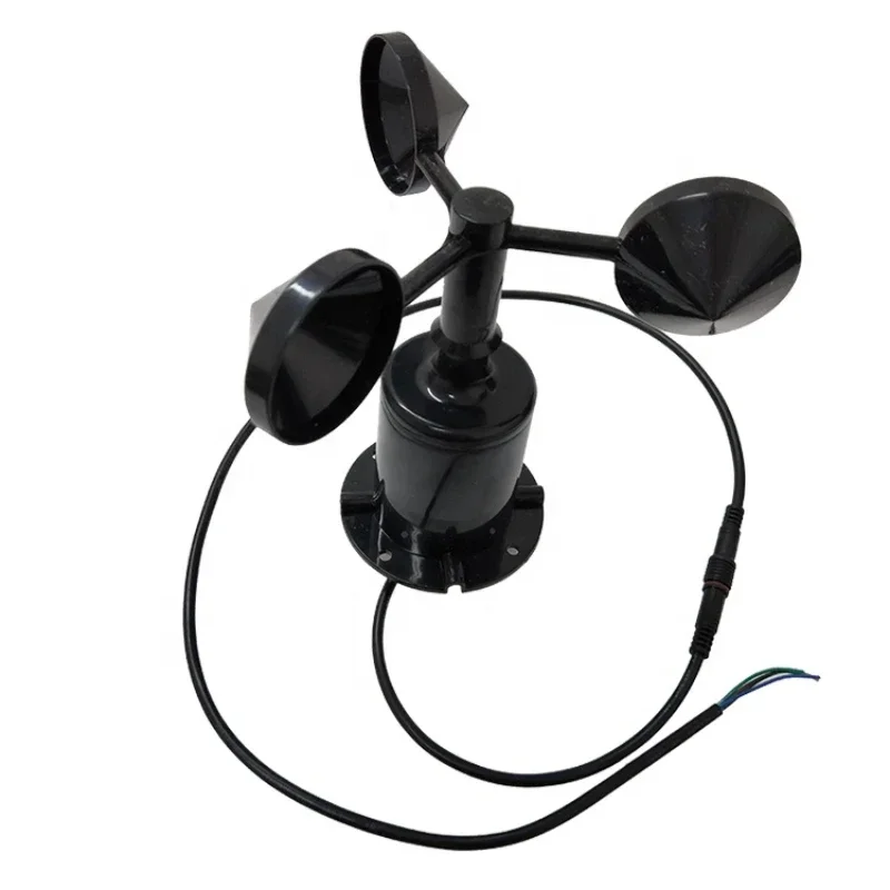 

Pulse RS232 RS485 MODBUS 4-20mA 0-5V 0-2.5V output CE Wind Meter Anemometer Three Cup Wind Speed Sensor