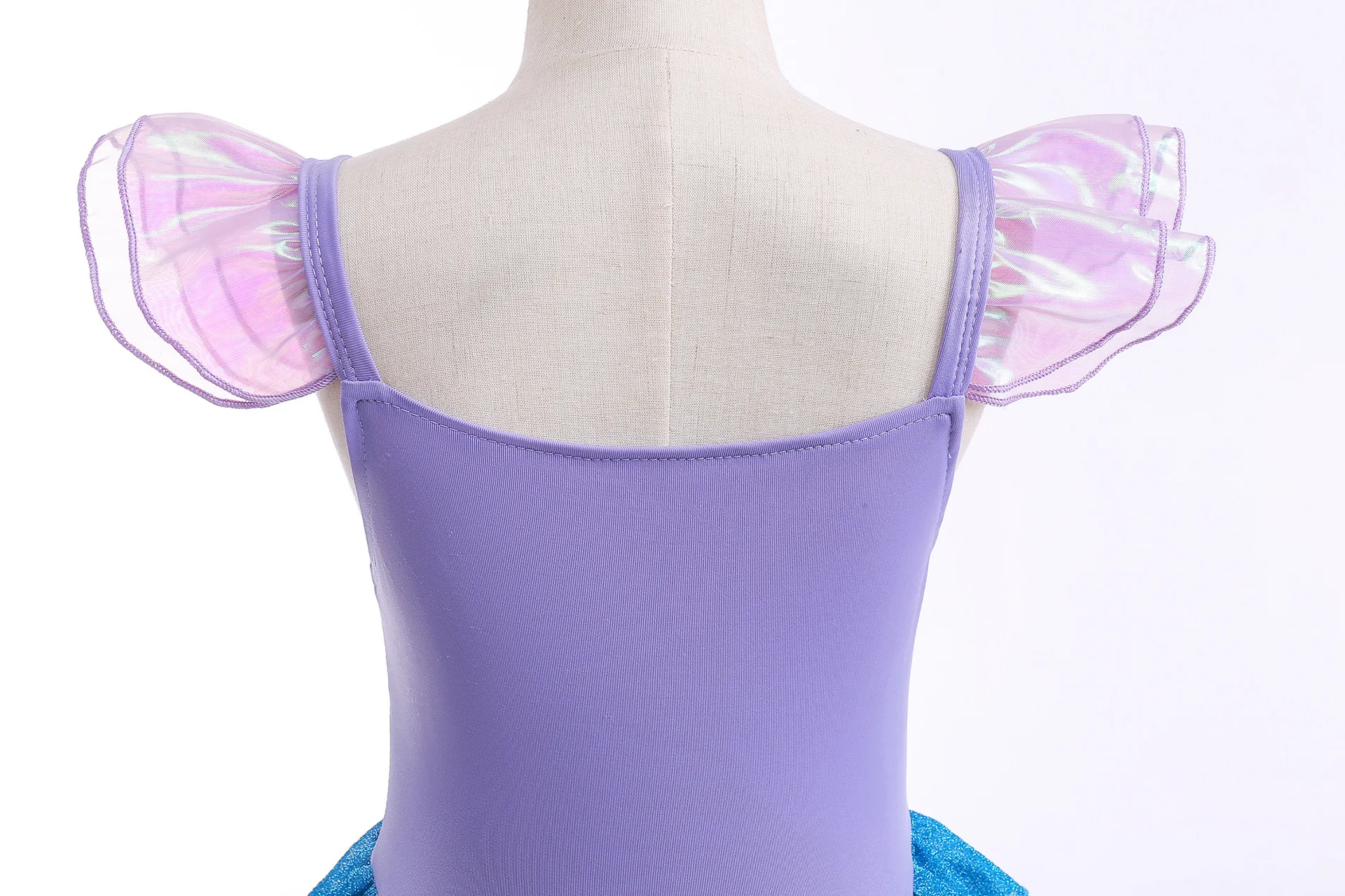 ليتل ميرميد حفلة عيد ميلاد ديزني فستان فتاة تأثيري حورية البحر زي كرنفال ملابس الاطفال تمويه ذيل السمكة فساتين حفلات #6