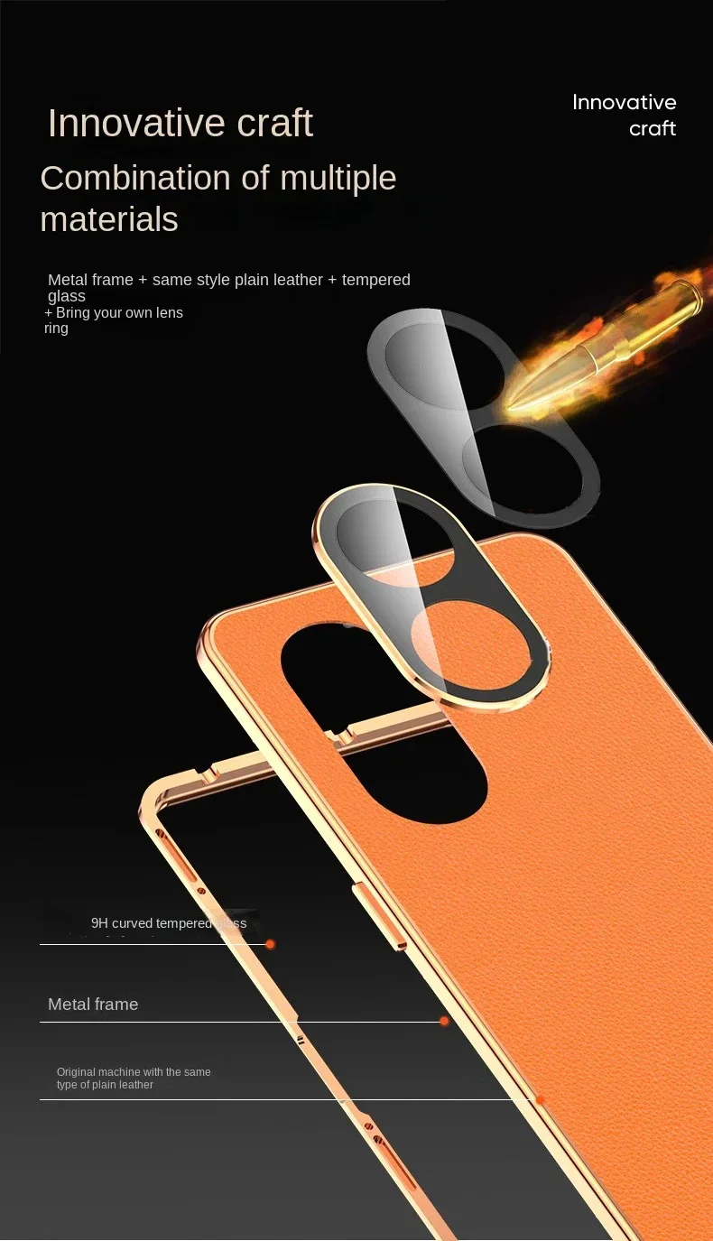 حافظة هاتف مغناطيسية معدنية خلفية من الجلد لهاتف OPPO Find X8 Reno 14 13 A3 A5 Pro A78 A79 A80 A98 F23 5G غطاء حماية للعدسة الزجاجية