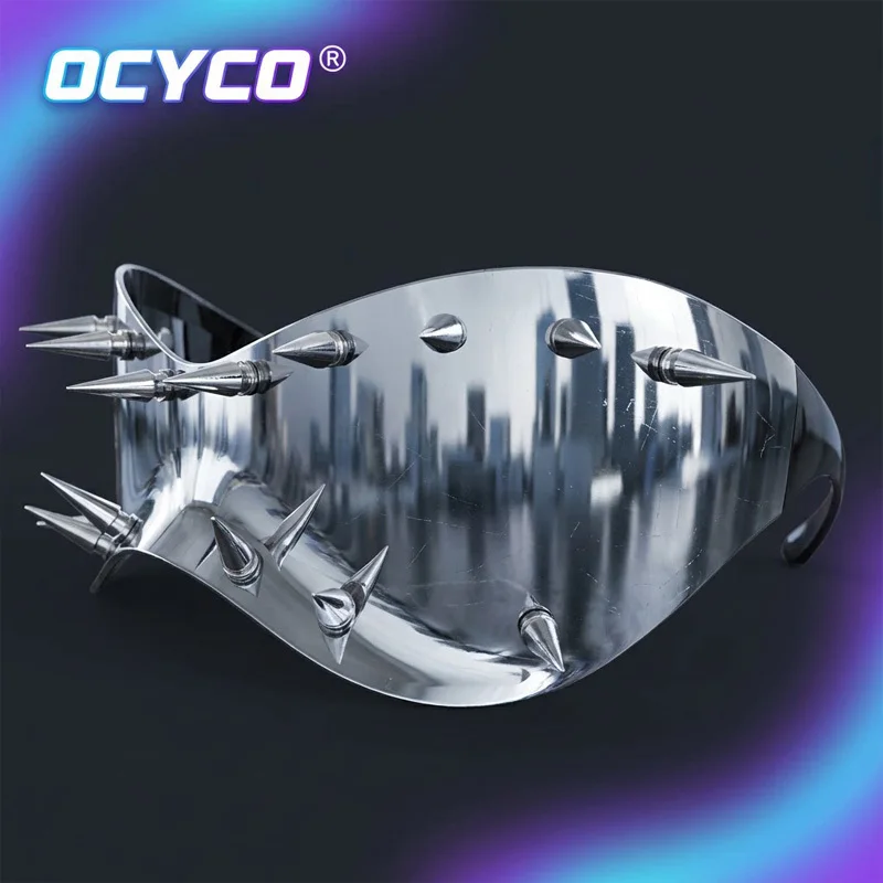 

Солнцезащитные очки OCYCO Fashion Cool Rivet UV400 в стиле панк, унисекс, для косплея, с большой оправой