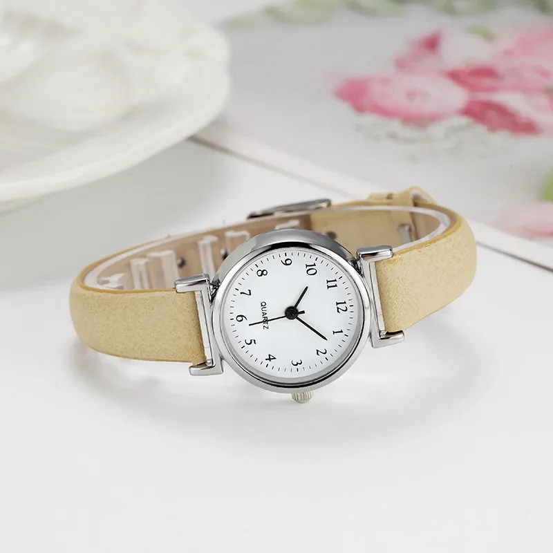 Reloj de cuarzo de marca de alta calidad Para Mujer, reloj informal con esfera pequeña, correa de cuero, pulsera Para Mujer