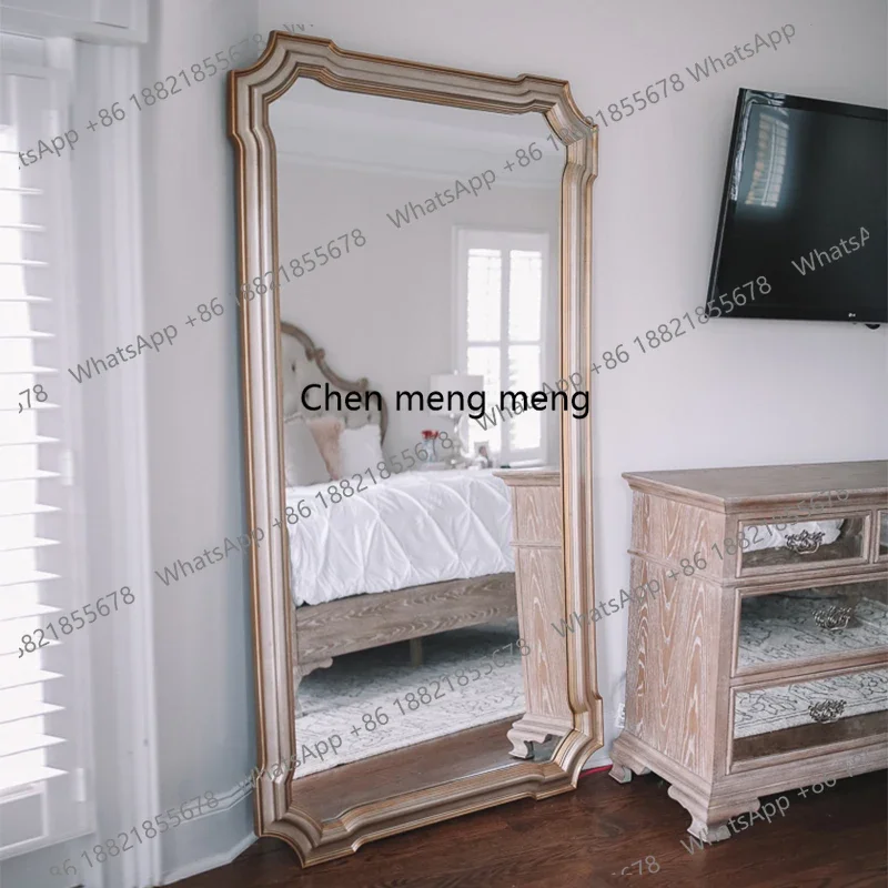 Large Full-Length Mirror for Living Room, Cloakroom, Home Use, Customizable European and American French Style 6