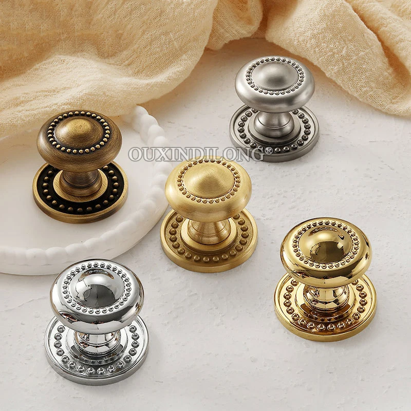 10PCS Solid Brass European Furniture Pulls Handles Drawer Knobs Cupboard Wardrobe Bookcase Closet Dresser Cabinet Pulls Knobs