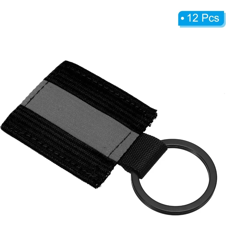 علامات سلسلة المفاتيح العاكسة سستة عاكسة تسحب سلسلة المفاتيح النايلون عالية الوضوح علامات عاكسة لحقيبة الظهر #3