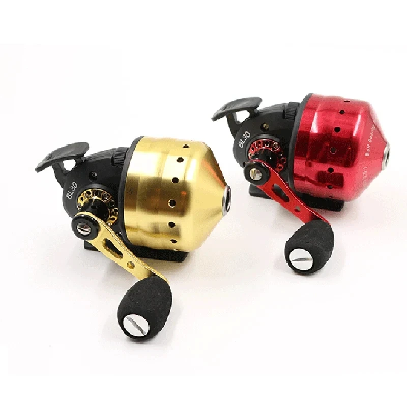 Spincast Reel BL30 Fishing 4+1BB 3.6:1 Gear Ratio Slingshot Closed Metal Wheel Outdoor Bow Hunting Fishing with PE line 45M