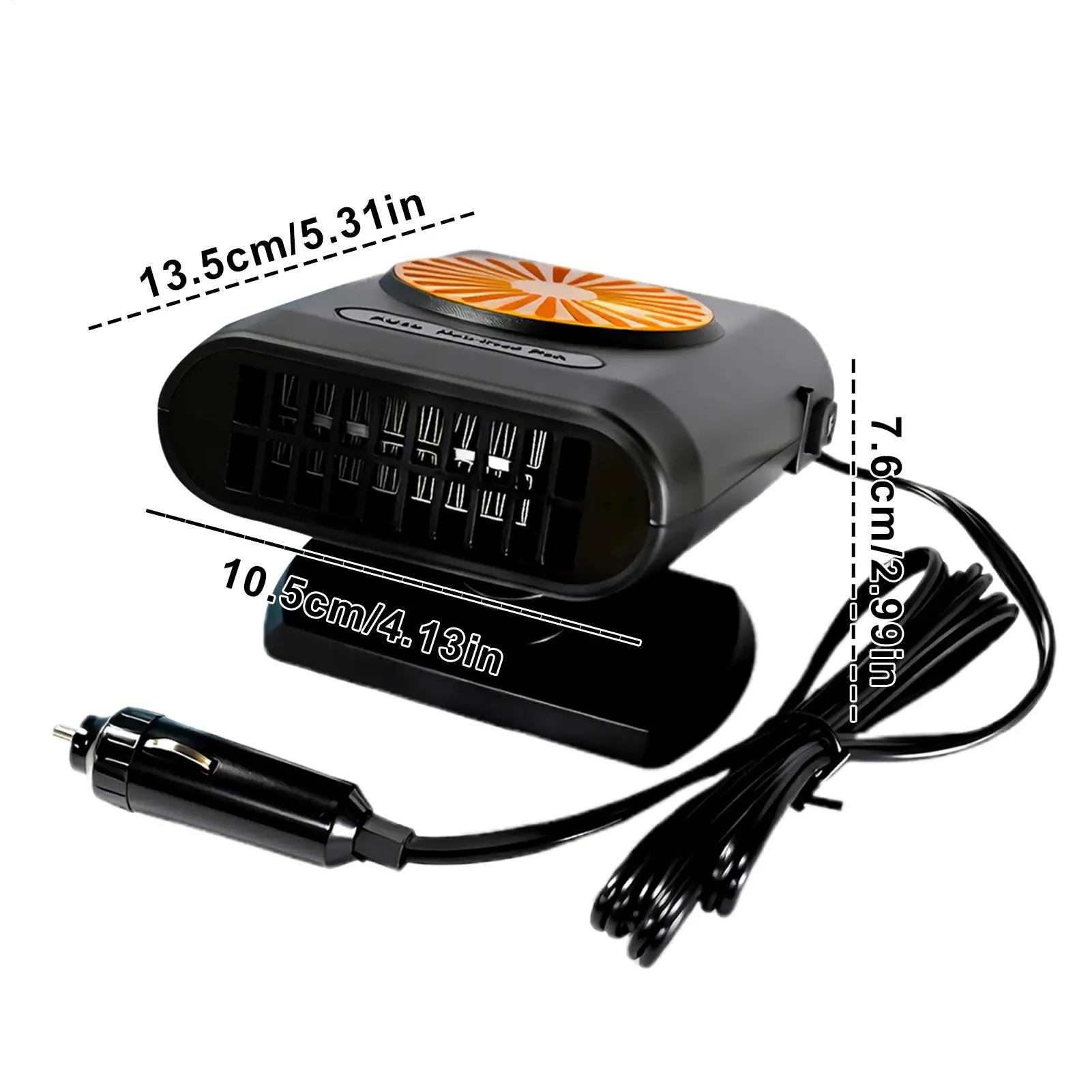 سخان سيارة 200 وات سخان السيارة 12 فولت/24 فولت مزيل الصقيع للزجاج الأمامي مروحة التدفئة الداخلية للسيارات لوقوف السيارات في الشتاء اليومي #6