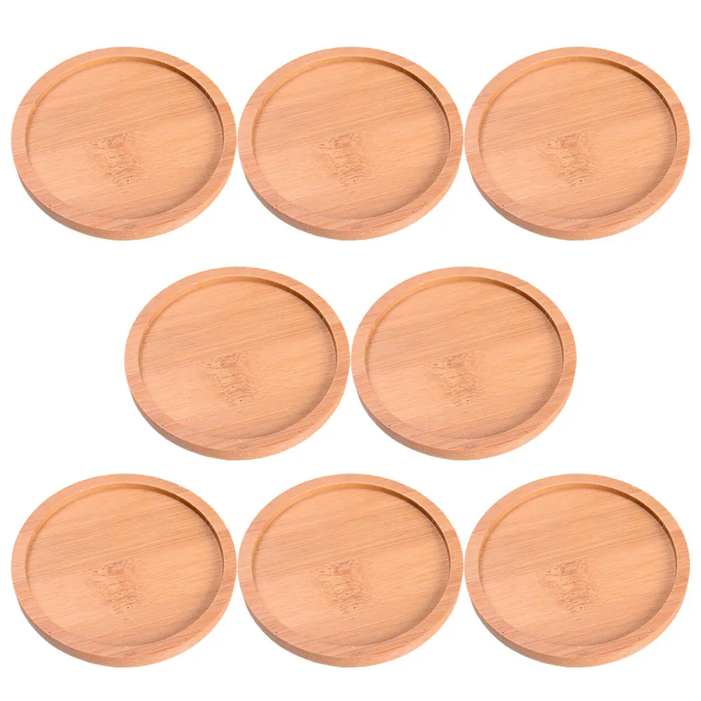 

Leak-proof Bamboo Tray Round Planter Saucer for Indoor Plants Flower Pot Drip Plates Drainage Pots Small Coaster Practical Use