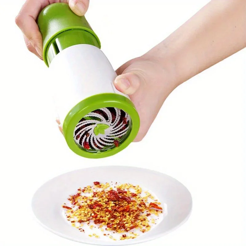 2pcs Spice Grinder Garlic Grinder Stainless Steel Pepper Grinder Parsley Chopper Spice Seasoning Kitchen Gadgets