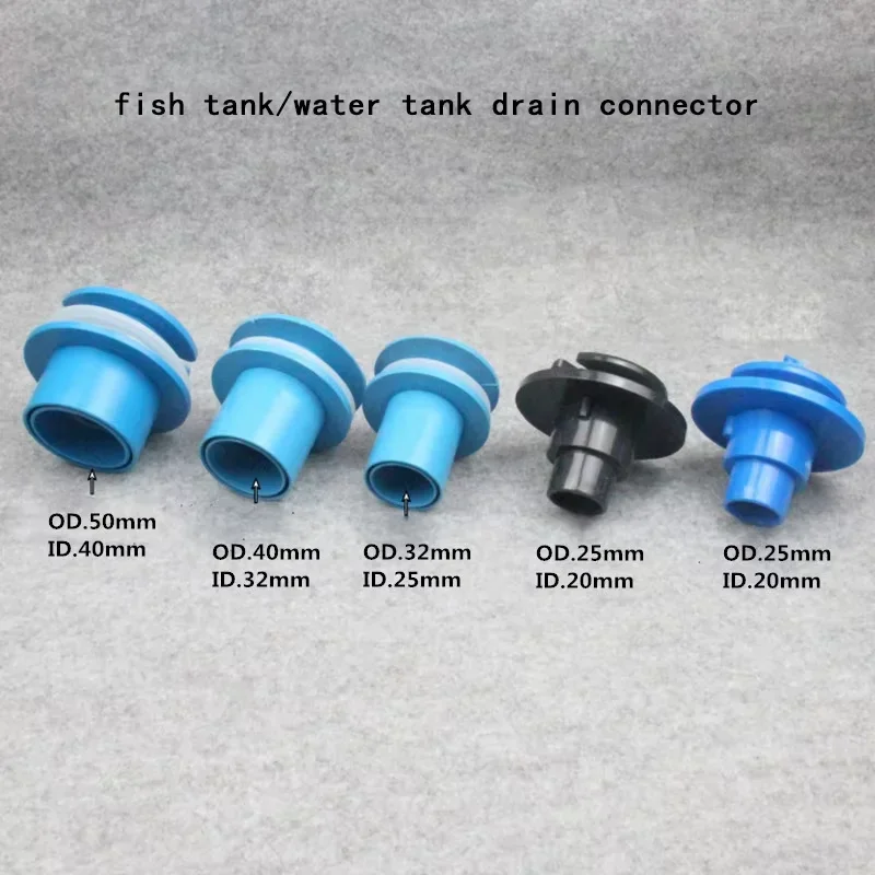 

Corrosion-Resistant PVC Drain for Aquarium Garden Tank, Bottom Drain Adapter Leak-Proof Pipe Fitting for Fish Pond Pool Plumbing