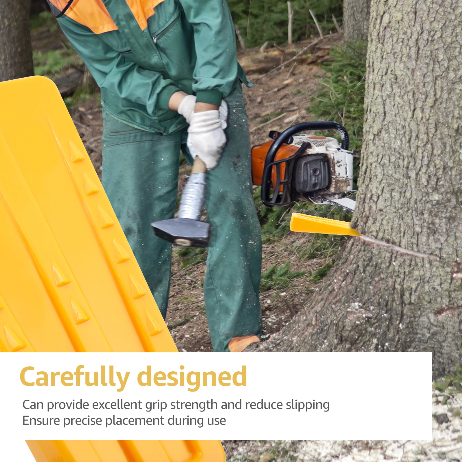 6 قطعة أسافين قطع البلاستيك بالمنشار اكسسوارات أسافين ارتداء مقاومة شجرة سلامة قطع إسفين تسجيل لوازم للأشجار الخشب #4
