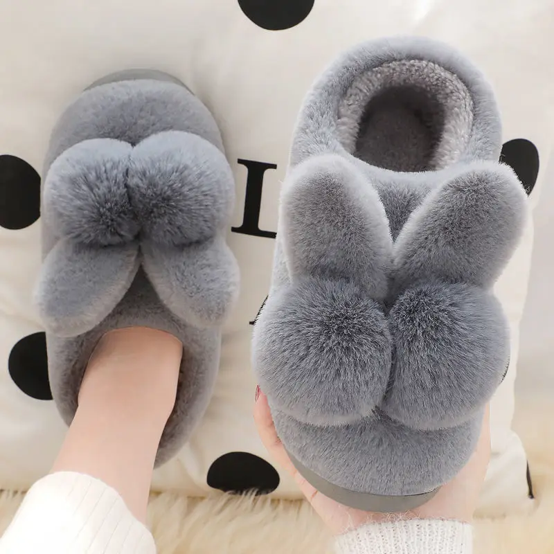 New Simple Women's Slippers 2024 Women's Home Shoes Round Toe Winter Warm Daily Life Comfortable Casual Autumn and Winter Shoes Fur Slippers