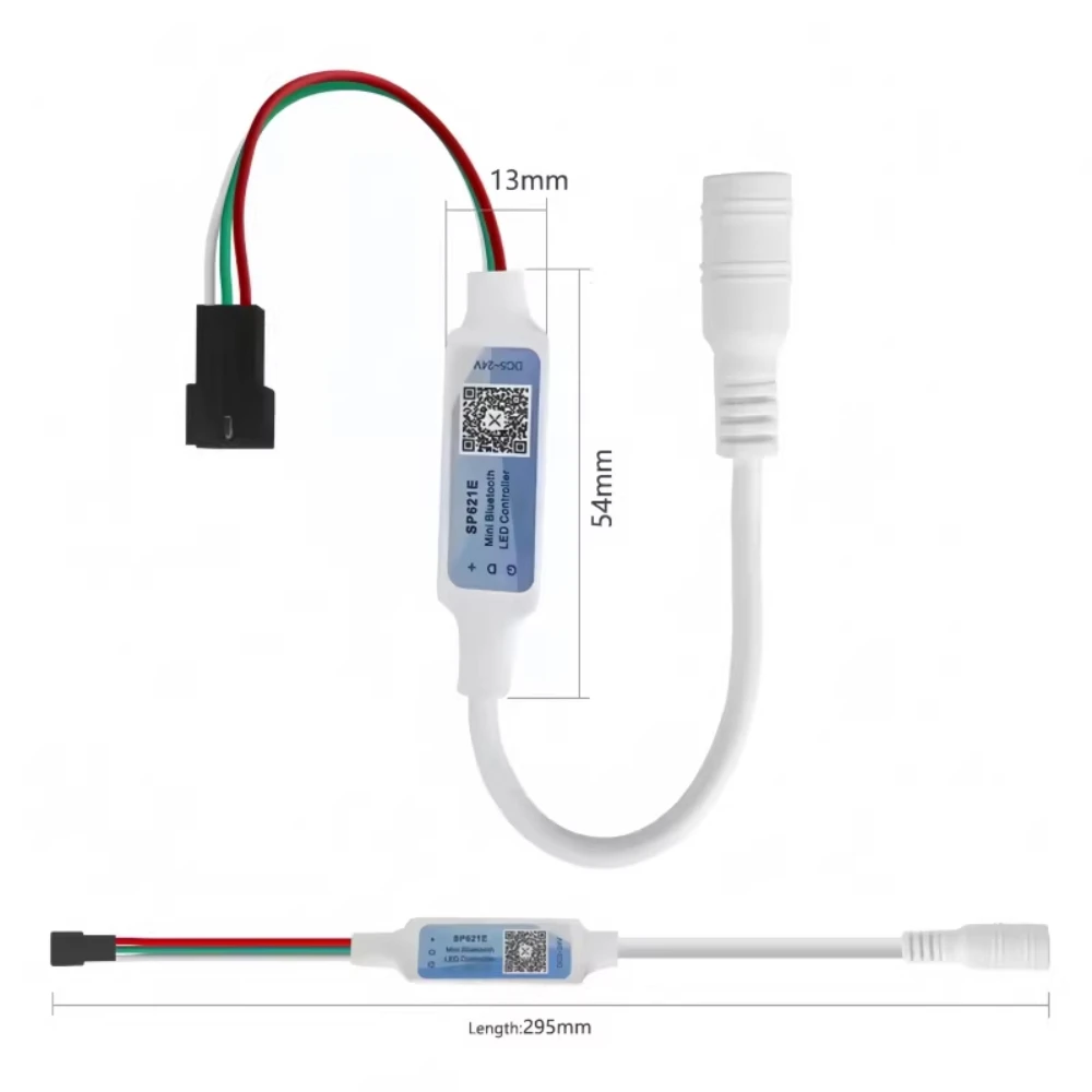 2/5Pcs DC5-24V SP621E Mini Bluetooth Phantom LED Controller APP Control For WS2811 WS2812B SK6812 Pixels Dream Color LED Strip