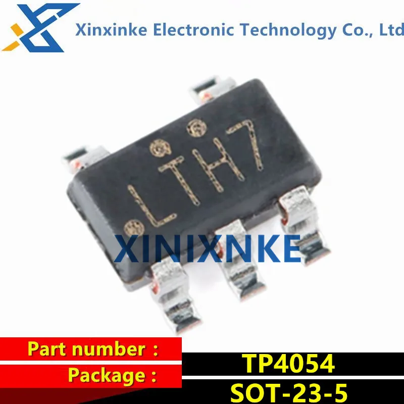 100/3000PCS TP4054 SOT-23-5 500mA Marking：LTH7 Battery Power Management Chip Linear lithium-ion Battery Charger ICs