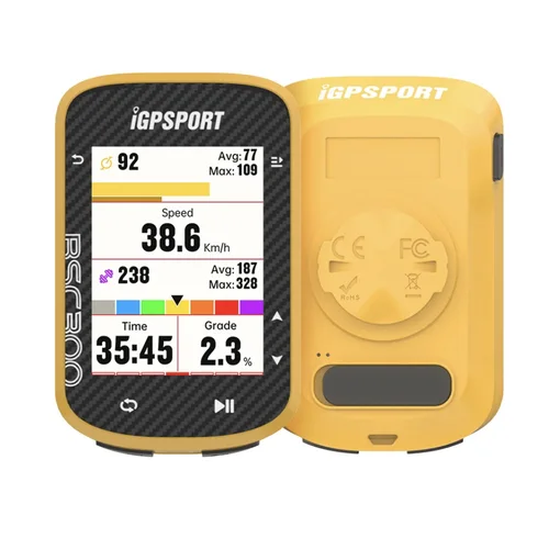 IGPSPORT BSC300 versión amarilla bicicleta GPS ordenador odómetro ruta navegación inalámbrico entrenamiento velocímetro soporte Powermeter