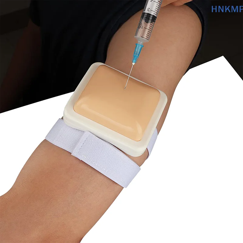 Wearable Intravenous Intramuscular Injection Training Pad IV Injection Practice Mat Venipuncture Injection Simulation Protector